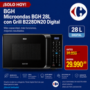 Microondas BGH 28L con Grill B228DN20 Digital